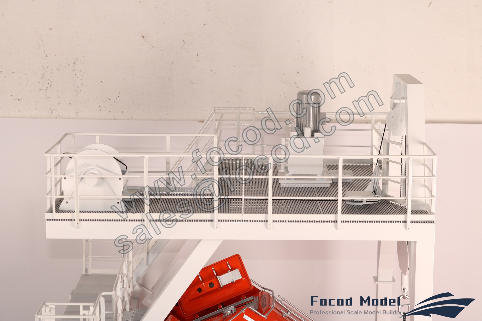 customized model of Free Fall Liftboat with davit